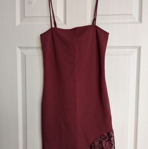 Maroon bodycon dress
